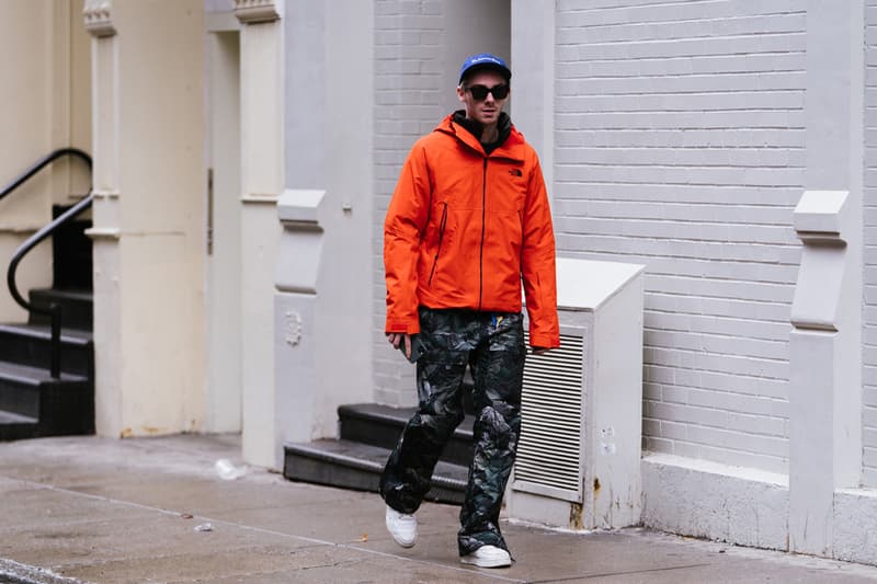 New York Fashion Week Men's Fall/Winter 2020 Street Style Menswear Footwear Womenswear Looks Sneakers Outerwear Undercover x Supreme Louis Vuitton Virgil Abloh Off-White x Nike Tom Sachs Mars Yard Dior Kim Jones Scarr's Pizza AF1