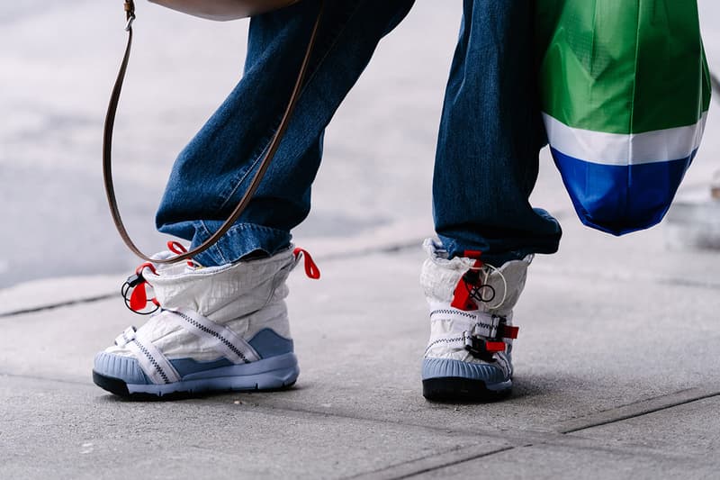 New York Fashion Week Men's Fall/Winter 2020 Street Style Menswear Footwear Womenswear Looks Sneakers Outerwear Undercover x Supreme Louis Vuitton Virgil Abloh Off-White x Nike Tom Sachs Mars Yard Dior Kim Jones Scarr's Pizza AF1