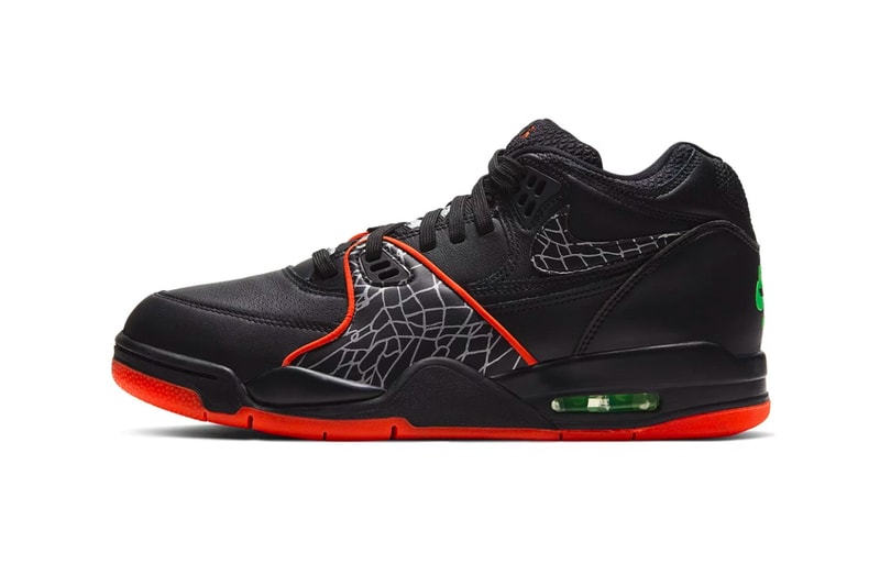 Nike Air Flight '89 Black Orange Blaze spring summer 2020 collection leather Ct8478 001 swoosh footwear sneakers shoes kicks trainers runners basketball jordan brand air jordan