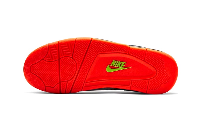 Nike Air Flight '89 Black Orange Blaze spring summer 2020 collection leather Ct8478 001 swoosh footwear sneakers shoes kicks trainers runners basketball jordan brand air jordan