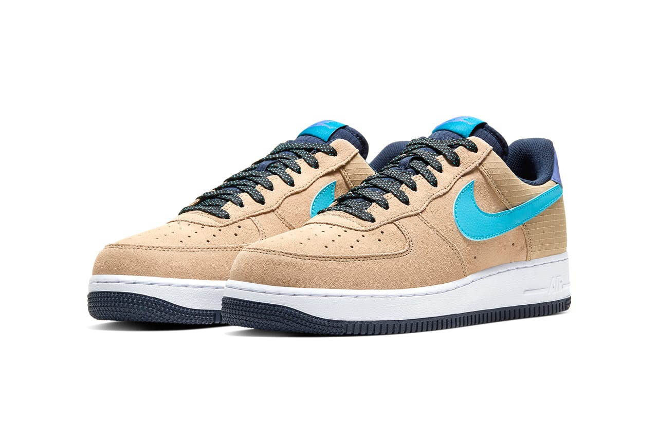 tan and blue air force 1