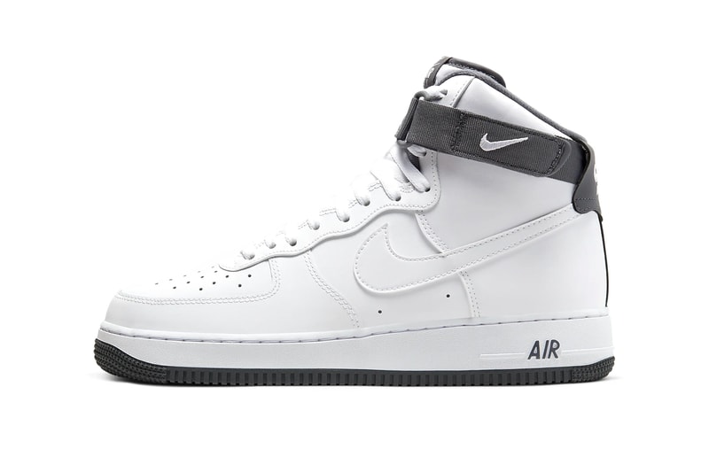 Nike Air Force 1 High 07 lv8 2 White Dark Gray CD0910 100 shoes sneakers menswear footwear kicks trainers runners basketball spring summer 2020 collection swoosh streetwear check