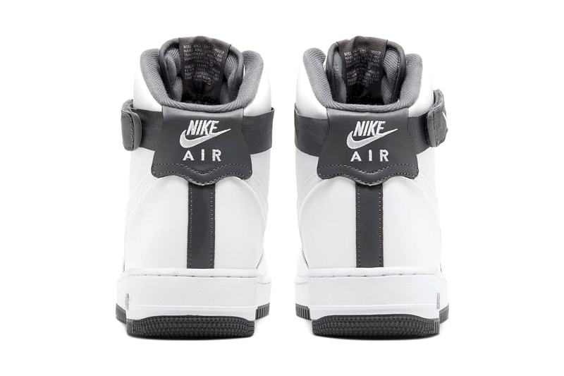 Nike Air Force 1 High 07 lv8 2 White Dark Gray CD0910 100 shoes sneakers menswear footwear kicks trainers runners basketball spring summer 2020 collection swoosh streetwear check