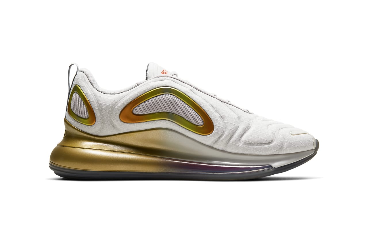 nike 720 white and gold