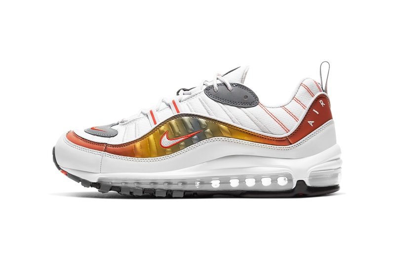 nike air max 98 270 react 200 metallic gradient CD0132 002 vast grey team orange smoke summit white AT8507 CD6615 100 magma release date info photos price 