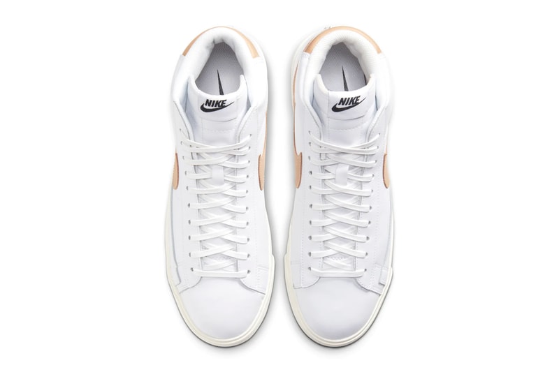 Nike Blazer Mid Light Patina Dark Patina shoes sneakers footwear kicks menswear runners trainers spring summer 2020 collection basketball swoosh beige tonal cushioning check