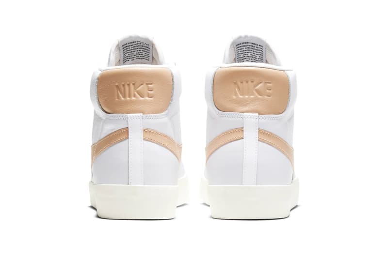 Nike Blazer Mid Light Patina Dark Patina shoes sneakers footwear kicks menswear runners trainers spring summer 2020 collection basketball swoosh beige tonal cushioning check