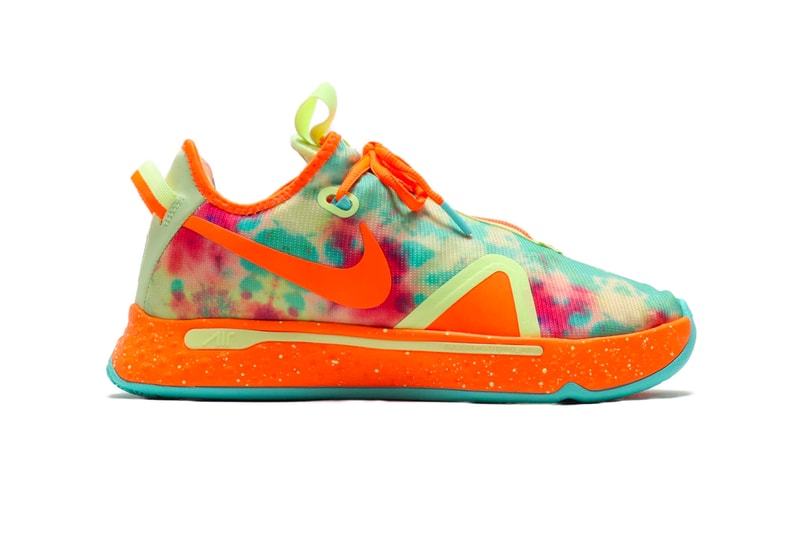 Gatorade Nike Drops PG 4 Barely Volt Total Orange VOLT PHOTO BLUE cd5086 700 paul george sneakers shoes footwear kicks trainers runners court basketball nba spring 2020 collection swoosh