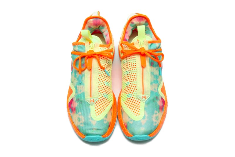 Gatorade Nike Drops PG 4 Barely Volt Total Orange VOLT PHOTO BLUE cd5086 700 paul george sneakers shoes footwear kicks trainers runners court basketball nba spring 2020 collection swoosh