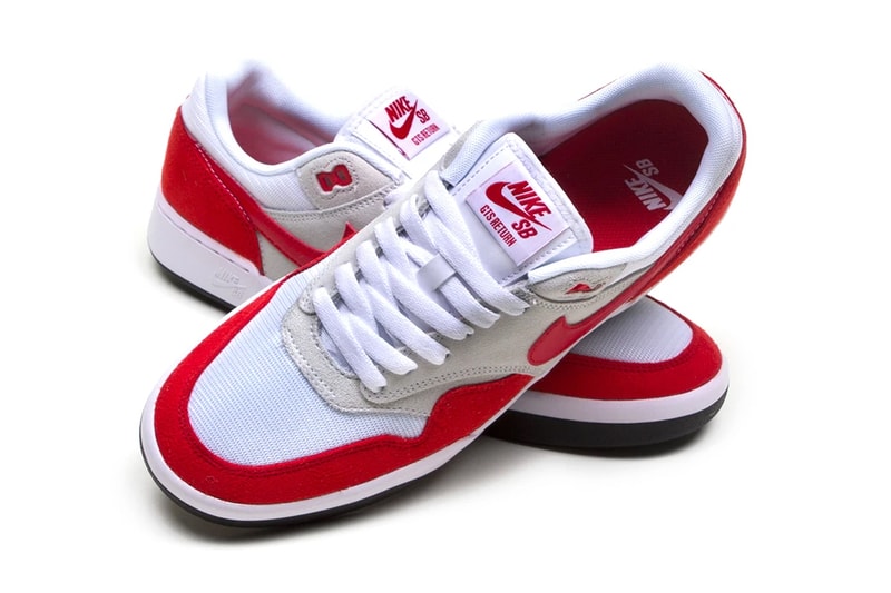 nike sb gts return air max 1 sport red pure platinum black grey white release date info photos price