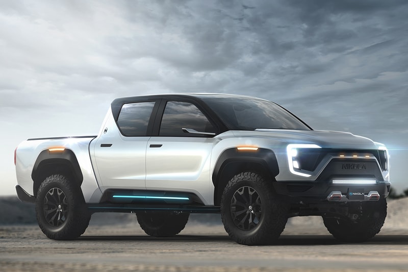 Nikola Badger FCEV/BEV Pickup Truck 600 Mile Range First Look EV Trucks Telsa Cybertruck Rival Announcement Automotive News Updates Cars 906 horsepower, 980 ft. lbs. of torque hydrogen fuel cell/electric hybrid