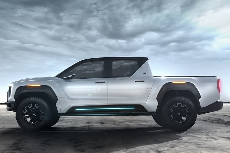 Nikola Badger FCEV/BEV Pickup Truck 600 Mile Range First Look EV Trucks Telsa Cybertruck Rival Announcement Automotive News Updates Cars 906 horsepower, 980 ft. lbs. of torque hydrogen fuel cell/electric hybrid