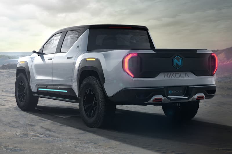 Nikola Badger FCEV/BEV Pickup Truck 600 Mile Range First Look EV Trucks Telsa Cybertruck Rival Announcement Automotive News Updates Cars 906 horsepower, 980 ft. lbs. of torque hydrogen fuel cell/electric hybrid