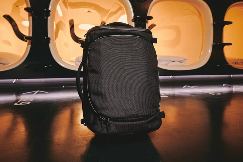 nine hours Aer Capsule Collection Release Backpack Bag Hotel Black Grey 35 40 L Pack