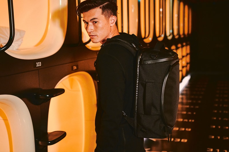 nine hours Aer Capsule Collection Release Backpack Bag Hotel Black Grey 35 40 L Pack