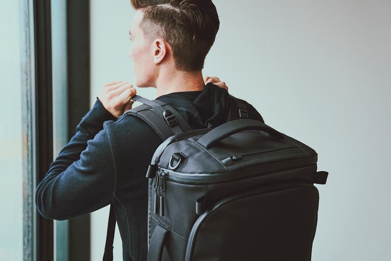 nine hours Aer Capsule Collection Release Backpack Bag Hotel Black Grey 35 40 L Pack