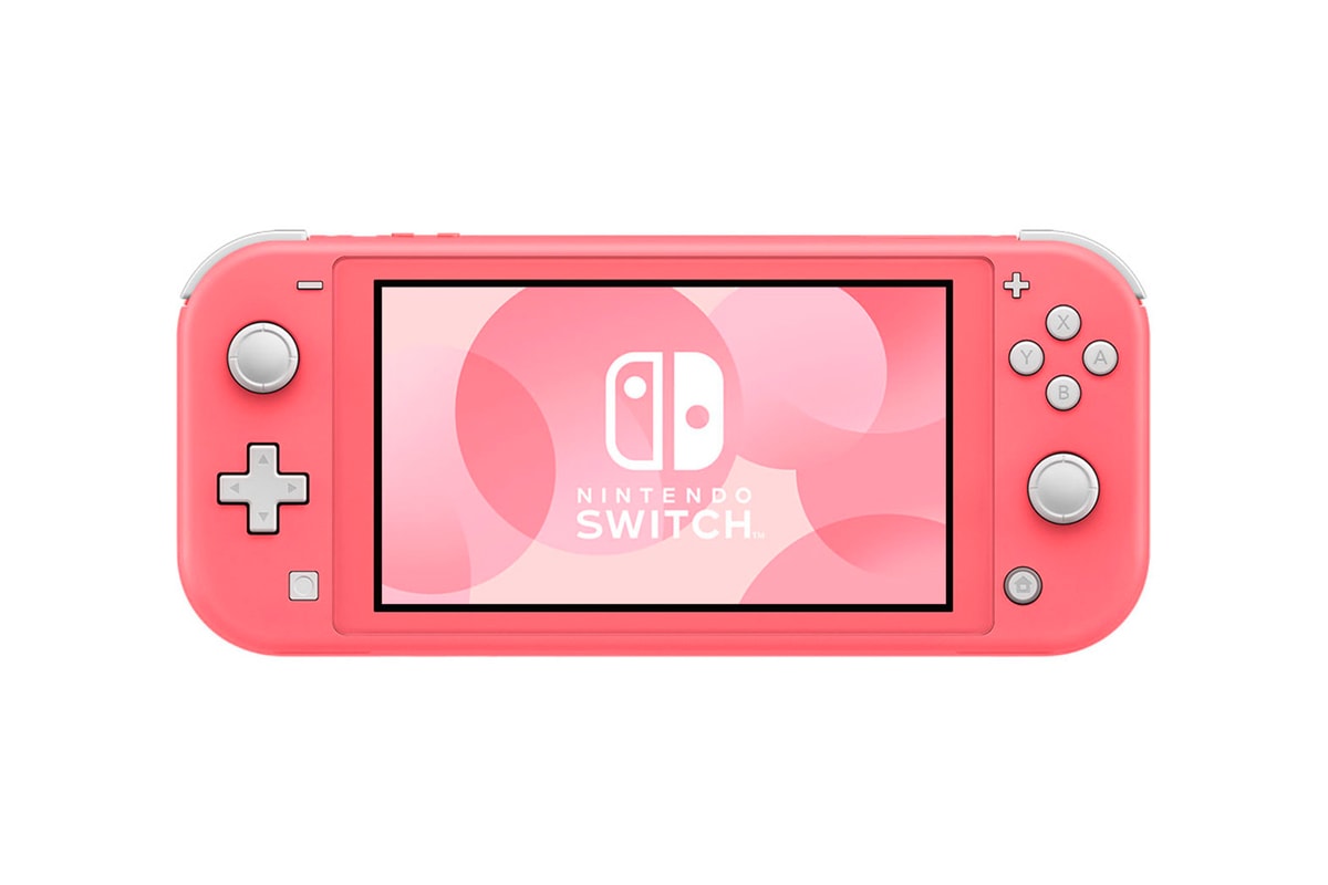 nintendo switch lite gaming console handheld video games coral model pantone color of the year 2019