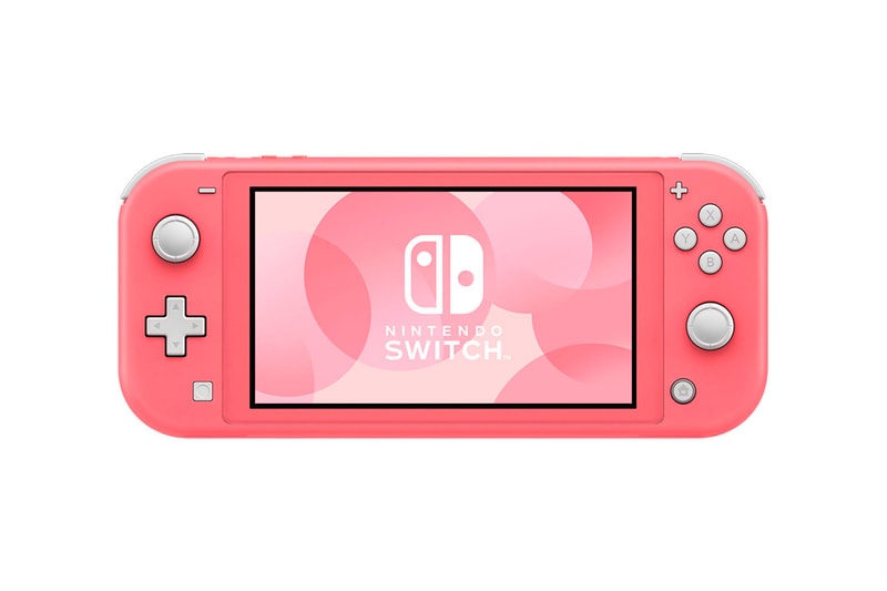 nintendo switch lite gaming console handheld video games coral model pantone color of the year 2019