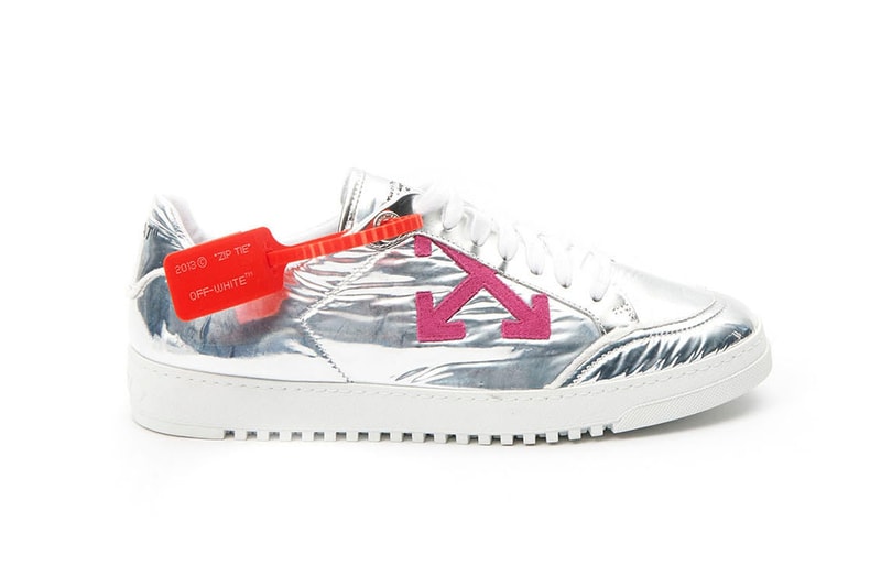 Off-White 2.0 Sneakers Spray Paint Snakeskin Silver