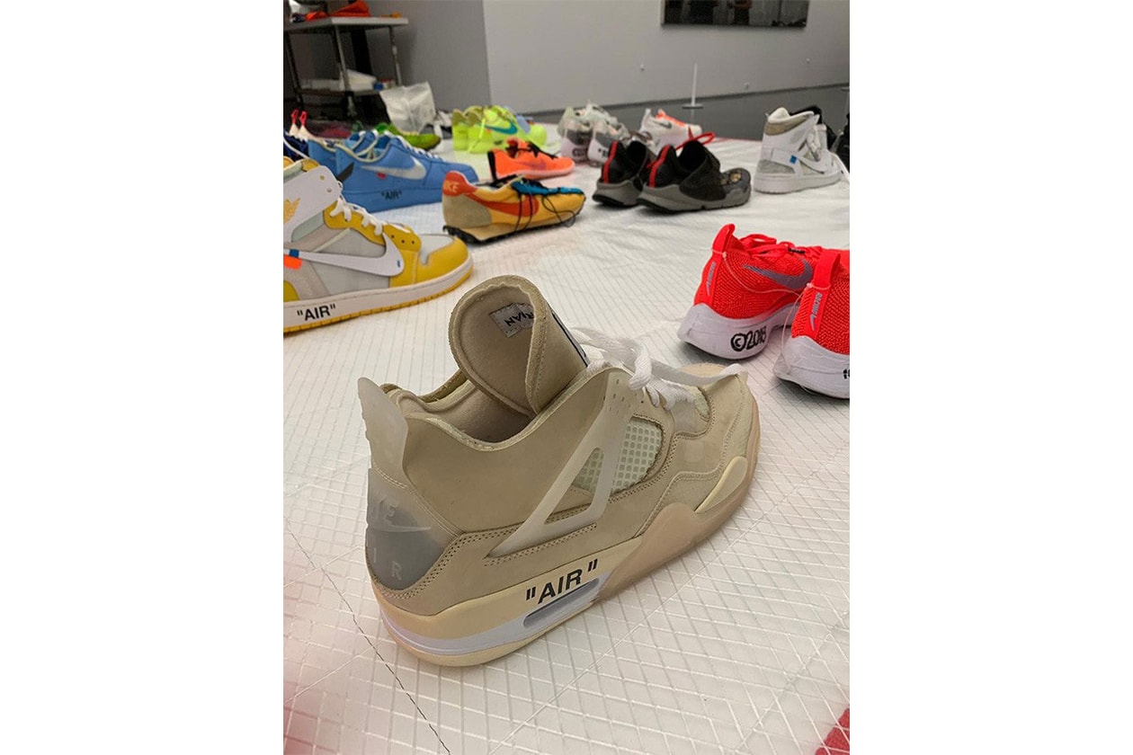 Sneaker News on X: Virgil Abloh revealed a clean Off-White x Air Jordan 4  during fashion week   / X