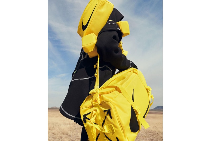 offwhite off white nike pro training collection release virgil abloh yellow black color palette