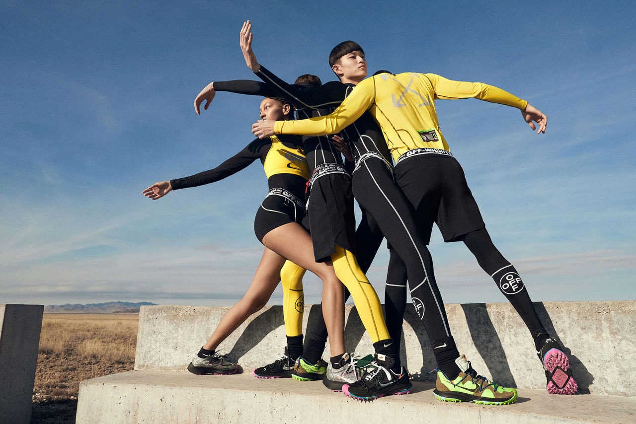 offwhite off white nike pro training collection release virgil abloh yellow black color palette