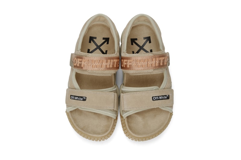 Off-White™ Oddsy Trekking Sandals: Blue, Beige, Black Hiking Trails ssense
