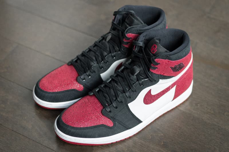 university of oklahoma sooners air jordan 1 pes black white red snakeskin stingray release date info photos price