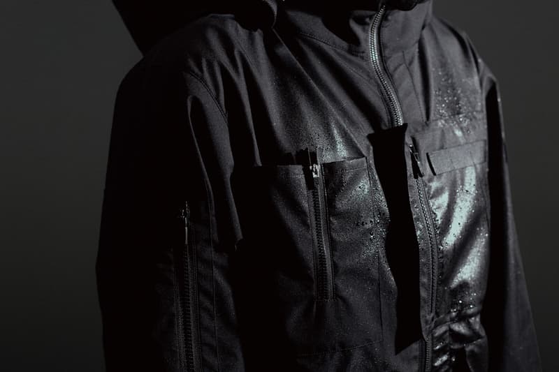 idle/idō x ORBITGear "Osmosis" Collection Waterproof Jacket Bottom Pants 2Way Pack Graphic T-shirt Black Velcro Pockets YKK Zippers lookbook collaboration ss20 spring summer 2020 techwear