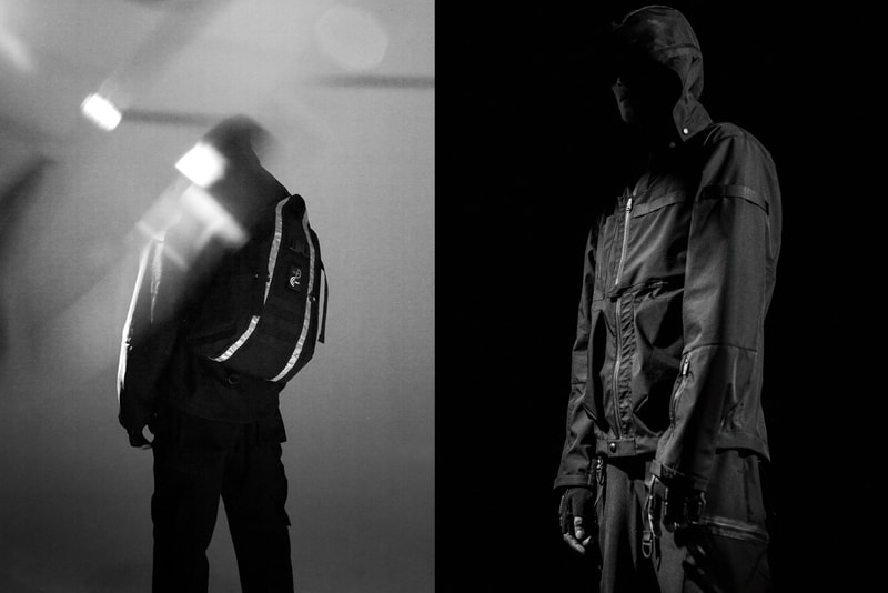 idle/idō x ORBITGear "Osmosis" Collection Waterproof Jacket Bottom Pants 2Way Pack Graphic T-shirt Black Velcro Pockets YKK Zippers lookbook collaboration ss20 spring summer 2020 techwear