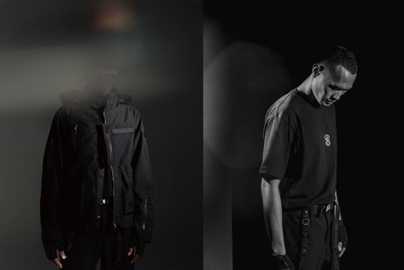 idle/idō x ORBITGear "Osmosis" Collection Waterproof Jacket Bottom Pants 2Way Pack Graphic T-shirt Black Velcro Pockets YKK Zippers lookbook collaboration ss20 spring summer 2020 techwear