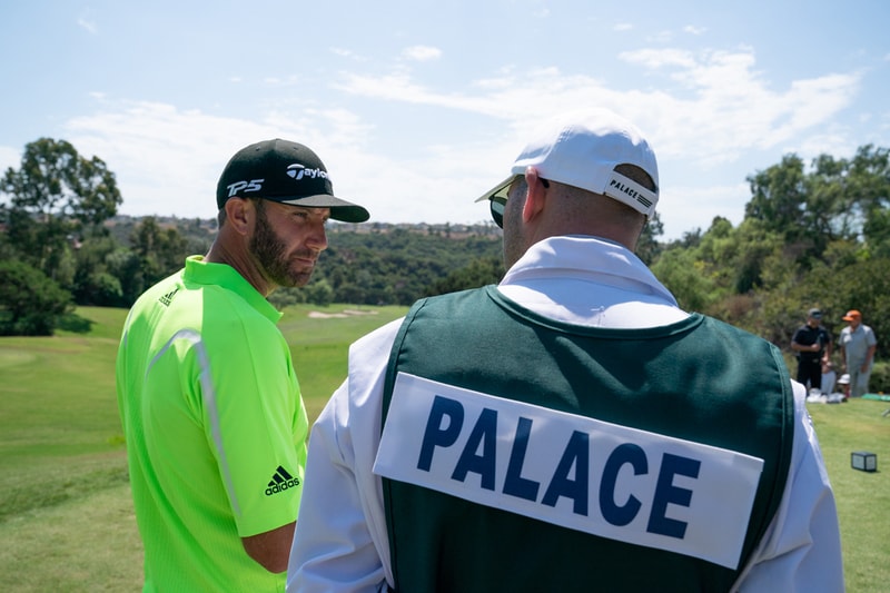 Palace x adidas Golf SS20 Collection Lookbook Dustin Johnson Joaquin Niemann Sergio Garcia Sneaker glove sleeve towel hat pants shirt polo jacket