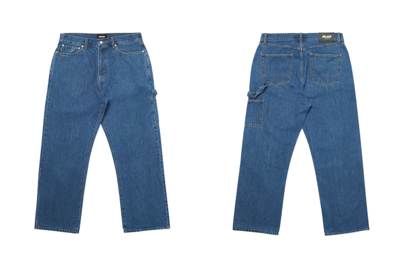 Palace skateboards spring 2020 trousers denim jeans waterfall print cargo track pants joggers script buy cop purchase