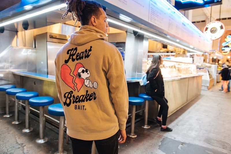 Peanuts x BAIT "Heart Breakers" Capsule Collection Lookbook First Look Charlez Schulz Charlie Brown Snoopy Woodstock Lucy Comic Book Strip Cartoon Characters 1950s Valentine's Day Gifts 2020 For Him For Her