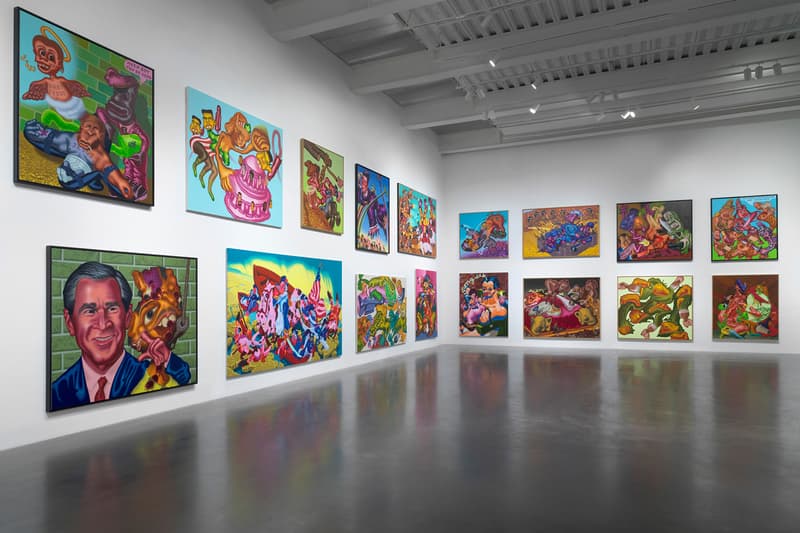 Peter Saul "Crime and Punishment" Exhibition New Museum Paintings Surreal Pop Art Presidents Trump Ronald Reagan