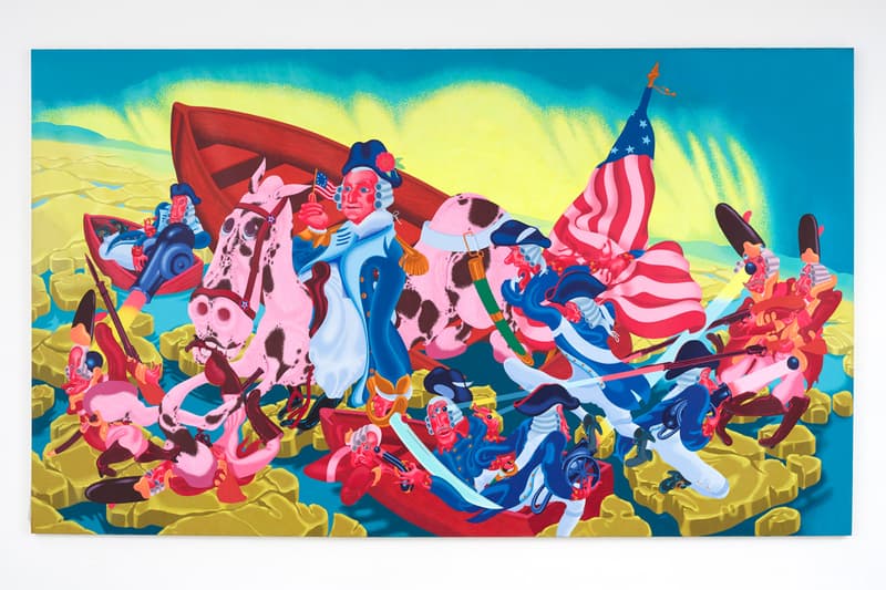 Peter Saul "Crime and Punishment" Exhibition New Museum Paintings Surreal Pop Art Presidents Trump Ronald Reagan 