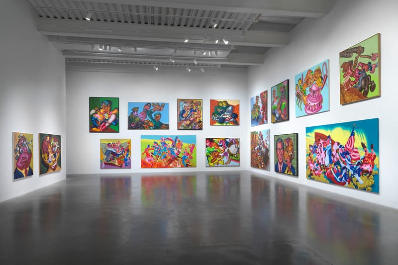 Peter Saul "Crime and Punishment" Exhibition New Museum Paintings Surreal Pop Art Presidents Trump Ronald Reagan 