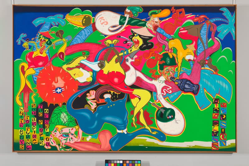 Peter Saul "Crime and Punishment" Exhibition New Museum Paintings Surreal Pop Art Presidents Trump Ronald Reagan