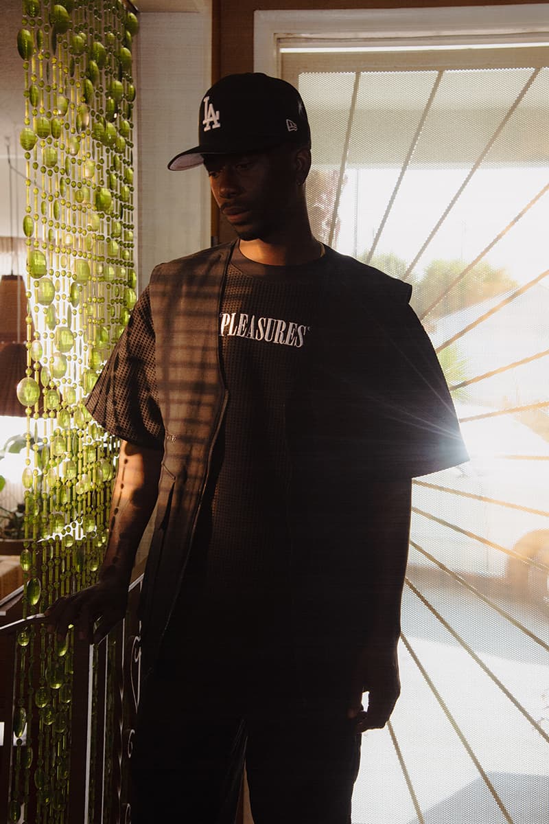 PLEASURES Spring Summer 2020 Collection Lookbook Release Info Alex James Hoodies T shirts Cap Hat Shorts Pants Trousers