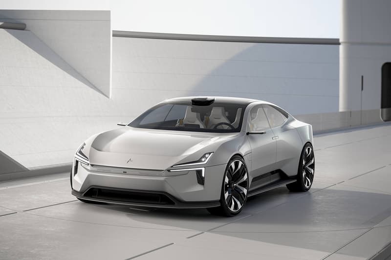 Polestar Precept Fully Electric Four-Door Grand Tourer Sustainable Interior Reclaimed Fishing Nets 3D Printed Knitted recycled PET bottles recycled cork vinyl digital environment future car automotive news updates Volvo Group Swedish Android EV 