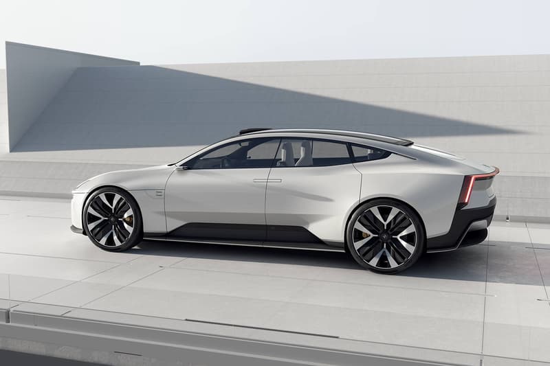 Polestar Precept Fully Electric Four-Door Grand Tourer Sustainable Interior Reclaimed Fishing Nets 3D Printed Knitted recycled PET bottles recycled cork vinyl digital environment future car automotive news updates Volvo Group Swedish Android EV 