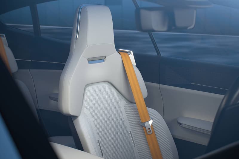 Polestar Precept Fully Electric Four-Door Grand Tourer Sustainable Interior Reclaimed Fishing Nets 3D Printed Knitted recycled PET bottles recycled cork vinyl digital environment future car automotive news updates Volvo Group Swedish Android EV