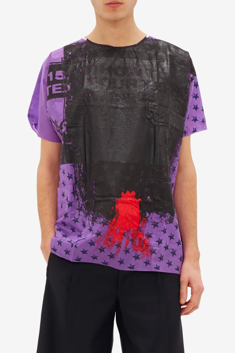 Raf Simons Hand Painted Hospital Gown T-Shirt Release Info Buy Price Info Purple Black Red