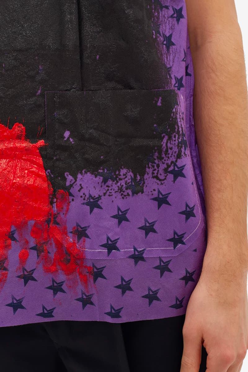 Raf Simons Hand Painted Hospital Gown T-Shirt Release Info Buy Price Info Purple Black Red