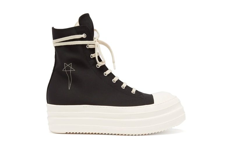 Rick Owens Double Bumper Canvas High Top Ramones sneakers shoes footwear kicks runners trainers designers chunky spring summer 2020 collection menswear streetwear made in italy