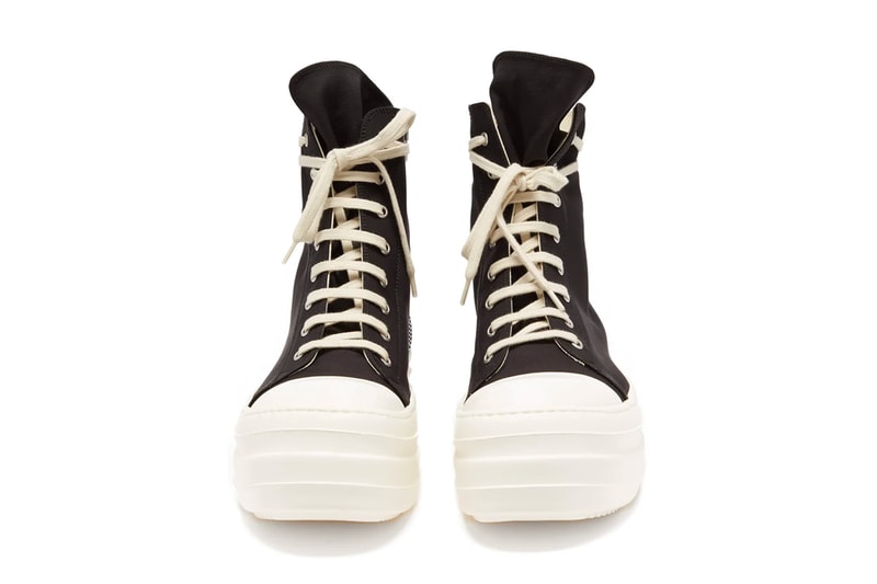 Rick Owens Double Bumper Canvas High Top Ramones sneakers shoes footwear kicks runners trainers designers chunky spring summer 2020 collection menswear streetwear made in italy