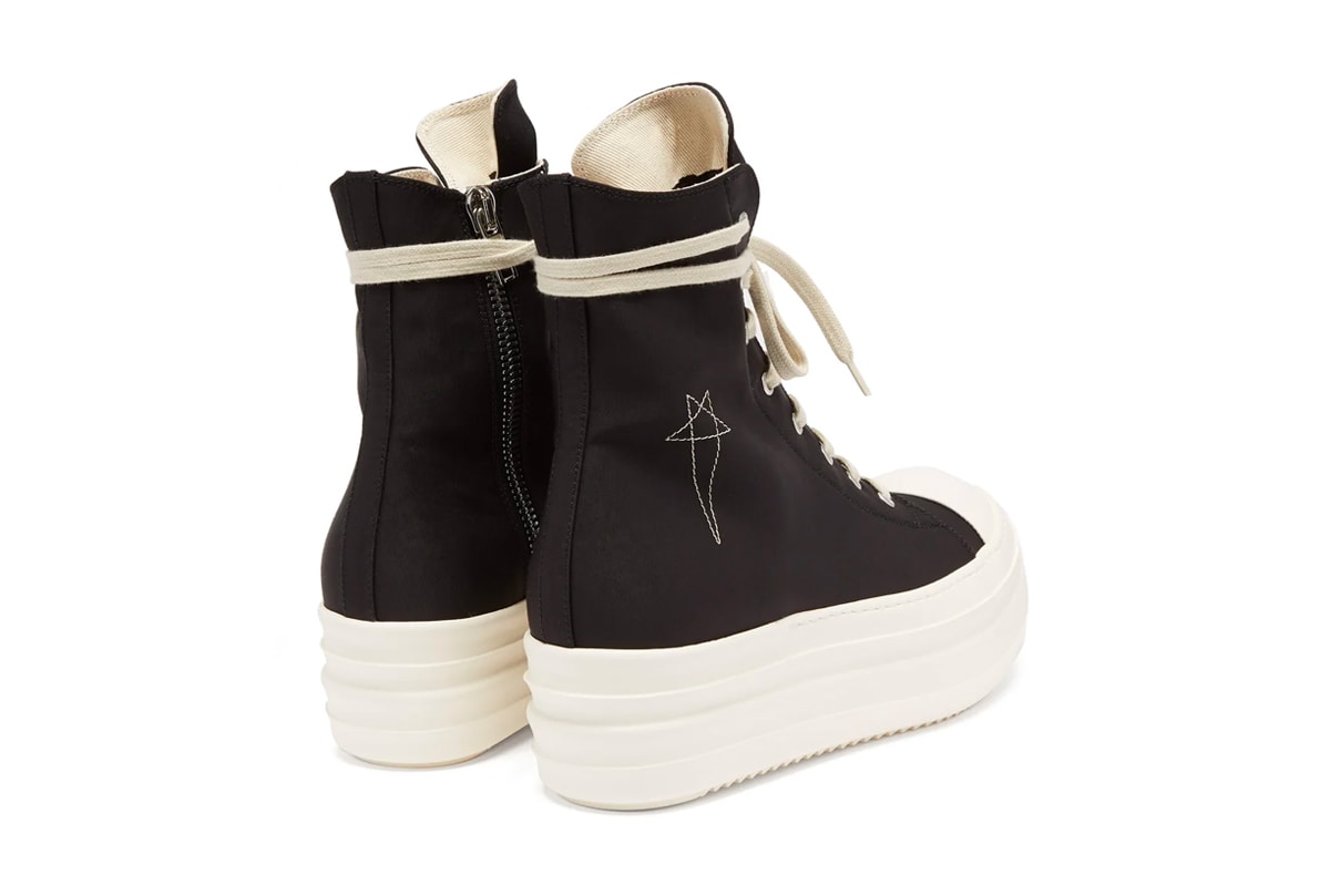 Rick Owens Double Bumper Canvas High Top Ramones sneakers shoes footwear kicks runners trainers designers chunky spring summer 2020 collection menswear streetwear made in italy