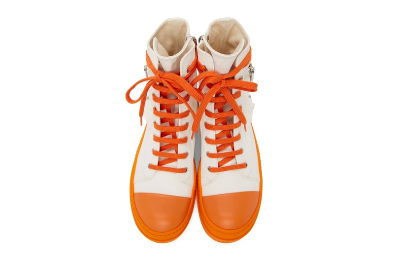 Rick Owens DRKSHDW Bauhaus Sneaker White Orange Release Info Buy Price 