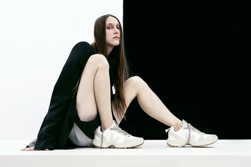 Rick Owens Veja Sustainable Footwear Styles wool knit runner hiking inspired silhouette sneakers recycled plastic amazon rubber fair trade brand collaboration runway