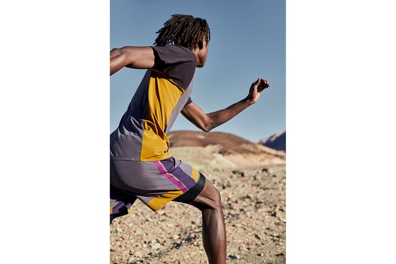 Robert Geller x lululemon "A Moment to Reflect" Collection lookbooks yoga camo outerwear jackets activewear 